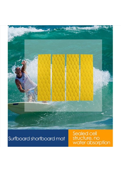 8pcs/lot Sörf Ön Çekiş Ped-Sup Sörf Tahtası Güverte Kavrama Mat Yapıştırıcı (Sarı) (Yurt Dışından) indirimleri