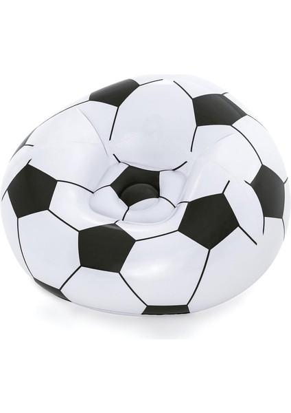 Up In & Over Beanless Futbol Topu Koltuğu, 114 x 112 x 66 Cm, Futbol Hava Koltuğu, Siyah/beyaz