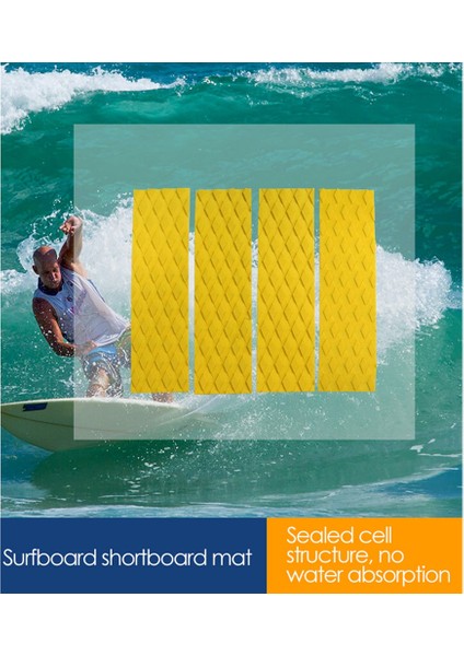 4pcs/lot Sörf Ön Çekiş Ped-Sup Sörf Tahtası Güverte Kavrama Mat Yapıştırıcı (Sarı) ile Değiştirme (Yurt Dışından) fiyatları