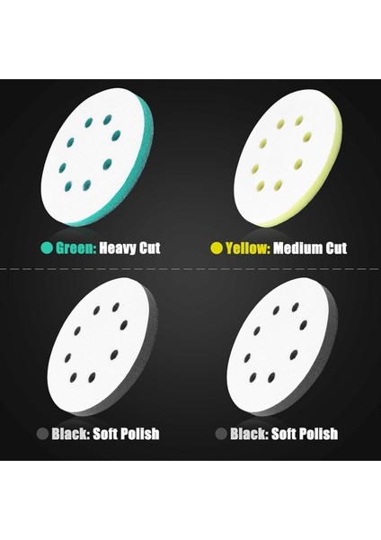 4 Paket Köpük Zımpara Pedleri Orbital Zımpara 5 Inç 8 Delik Orbital Zımpara Surfprep Köpük Ped (Yurt Dışından) fiyatları