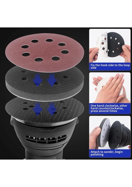 4 Paket Köpük Zımpara Pedleri Orbital Zımpara 5 Inç 8 Delik Orbital Zımpara Surfprep Köpük Ped (Yurt Dışından) modelleri