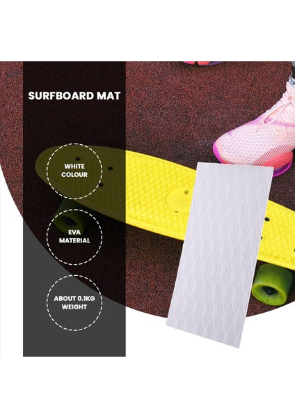 Sörf Tahtası Güverte Çekiş Tahtası Eva Sıdaklı Anti-Sıvı Pad Yapıştırıcı Anti-Sıvı Güverte Ped Tekne Güvertesi Kayak Sörf Tahtası Dikey Kürek Tahtası Skimboardlar-Beyaz (Yurt Dışından) fırsatları