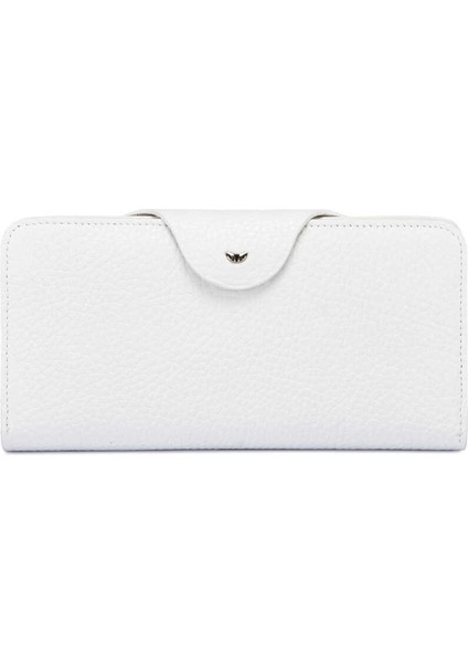 Beyaz Hakiki Deri Kadın Cüzdan - S1CB00005767-D0A