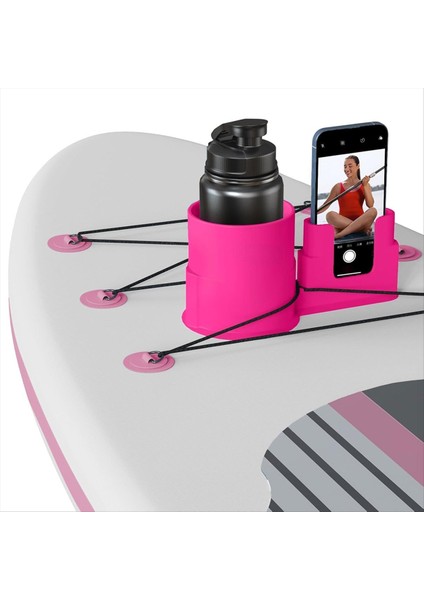 Sörf Tahtası Kayak Tutucu Balık Telefon Tutucu Drawstring Sabit Içecek Telefon Tutucu Gül Kırmızı (Yurt Dışından)