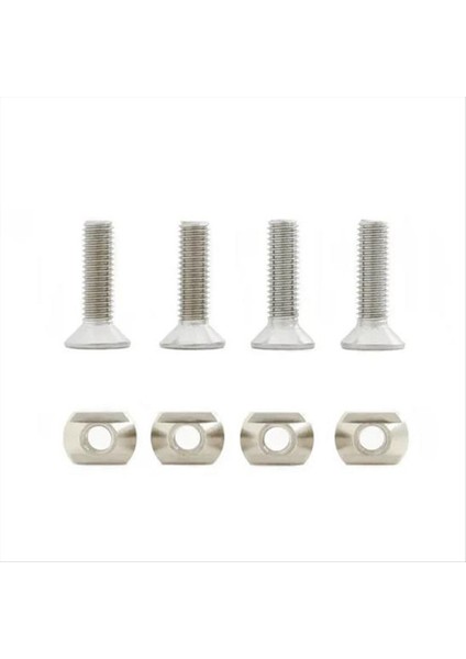 4pcs M8 Hidrofoil Montaj Pirinç T-Deste Sörf Yapmak Için Tüm Hidrofoil Rayları Açık Havada Sörf Aksesuarları Gümüş (Yurt Dışından)