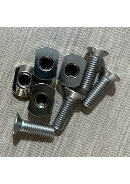 4pcs M8 Hidrofoil Montaj Pirinç T-Deste Sörf Yapmak Için Tüm Hidrofoil Rayları Açık Havada Sörf Aksesuarları Gümüş (Yurt Dışından) modelleri