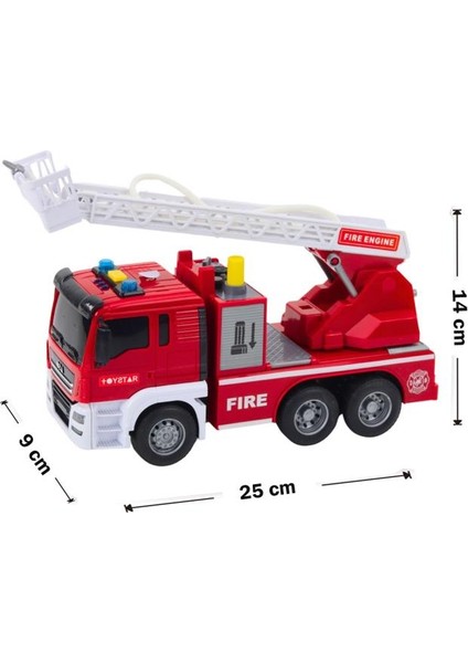 Sesli Işıklı Pilli Merdivenli Full Fonksiyon Su Püskürtme Oyuncak Eğitici Itfaiye Arabası fiyatları