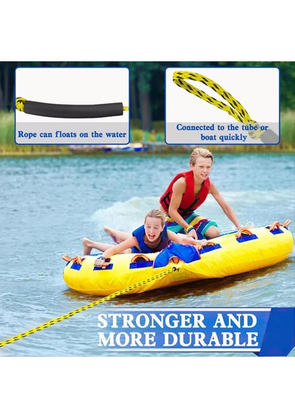 Tekne Çekme Halat 60FT 3k 1-3 Biniciler Tüp Kotu Halatlar Kayak Şamandıra Su Kayak Için Ağır Hizmet Kayak Halat (Yurt Dışından) fırsatları