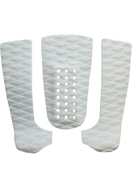 2set Surf Tahtası Çekiş Pad Slip Anti-Slip Dirençli Yapışkan Eva Kavrama Sörf Güverte Kuyruk Pedleri Üç Parçalı Sarı/ Beyaz (Yurt Dışından) modelleri