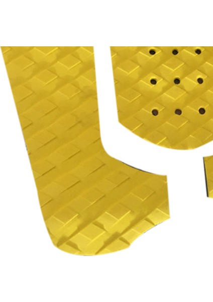 2set Surf Tahtası Çekiş Pad Slip Anti-Slip Dirençli Yapışkan Eva Kavrama Sörf Güverte Kuyruk Pedleri Üç Parçalı Sarı/ Beyaz (Yurt Dışından) indirimleri