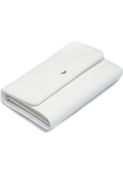 Beyaz Hakiki Deri Kadın Cüzdan - S1CB00005730-B58