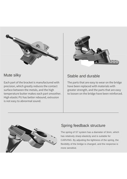 S7 Land Rush Destek Bahar Kaykay Köprüsü Land Surfboard Desteği Ön ve Arka Akslar Land Rush Board (Yurt Dışından) modelleri