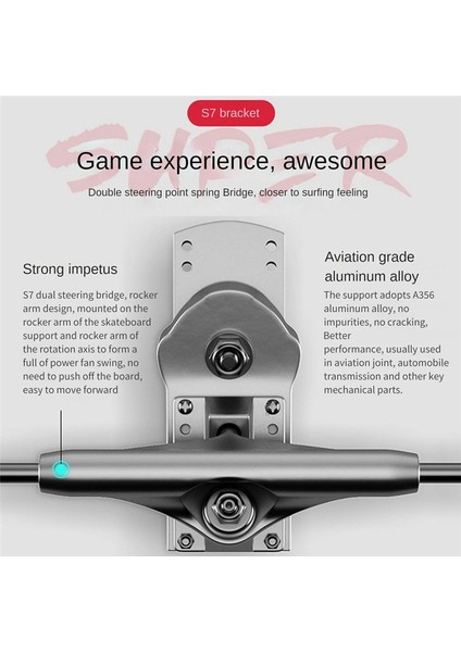 S7 Land Rush Destek Bahar Kaykay Köprüsü Land Surfboard Desteği Ön ve Arka Akslar Land Rush Board (Yurt Dışından) fırsatları