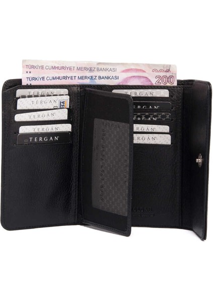 Siyah Hakiki Deri Kadın Cüzdan - S1CB00005730-A85