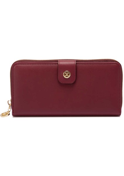 Bordo Hakiki Deri Kadın Cüzdan - S1CB00005789-X31