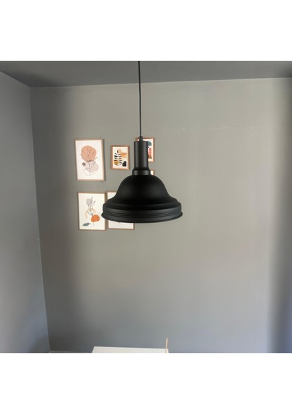 Ulmete Siyah Fener Başlık Tekli Sarkıt Avize Salon Ofis Otel Restoran Avizeleri Vintage Tasarım fiyatları