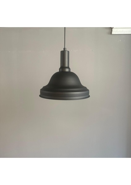 Ulmete Siyah Fener Başlık Tekli Sarkıt Avize Salon Ofis Otel Restoran Avizeleri Vintage Tasarım indirimleri