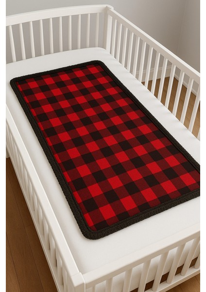 Ekose Koyun Tüylü Kareli Desenli Bebek Battaniyesi modelleri