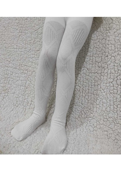 Triko Ayda Pamuklu Cotton Kız Çocuk Beyaz Külotlu Çorap modelleri