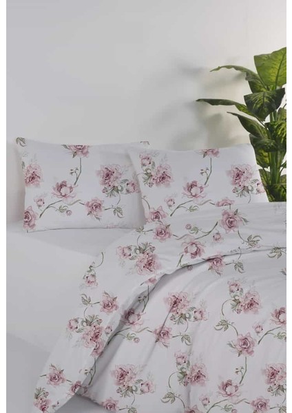 Percale Daphne Red %100 Pamuk 82 Tel 208TC Çift Kişilik Nevresim Seti