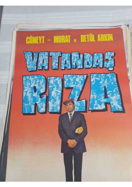 Vatandaş Rıza Cüneyt Arkın Fılm Afişi 68×97 cm Ebattadir Postup ile Gonderilmektedir fiyatları