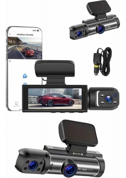 Araç Kamerası Black Box Çift Kameralı Ekranlı Full Hd Sürüş Kamerası indirimleri