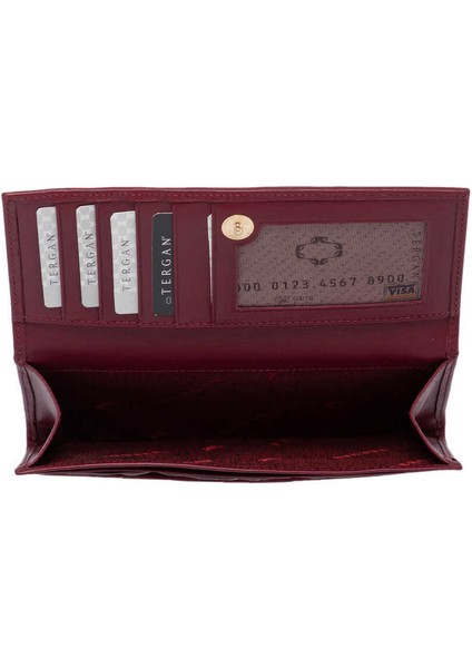 Bordo Hakiki Deri Kadın Cüzdan - S1CB00005807-K16