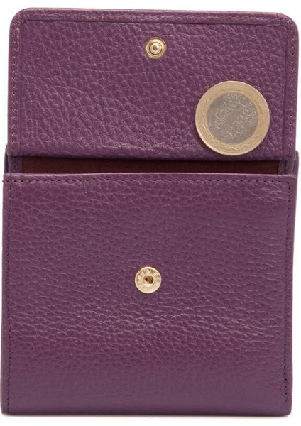 Mor Hakiki Deri Kadın Cüzdan - S1CB00005627-C48