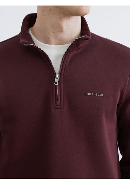 Yeni Sezon Fermuarlı Dik Yaka Erkek Kalın Sweatshirt modelleri