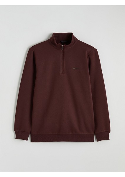 Yeni Sezon Fermuarlı Dik Yaka Erkek Kalın Sweatshirt indirimleri