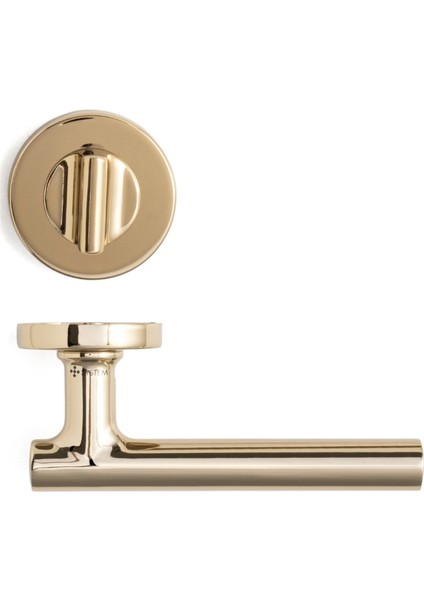 Odıa Rozetli Kapı Kolu Gold Renk Wc Mandallı Rozet