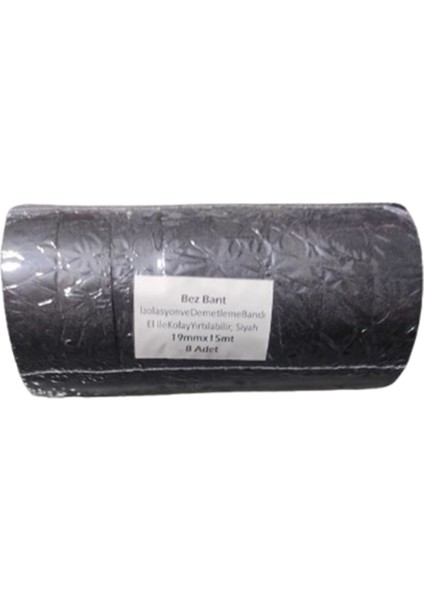 Tüysüz Bez Bant Elektrik Kablo Bandı 19 mm x 15 Metre 8 Adet modelleri