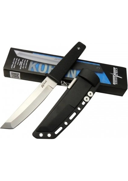 Eco Lounge Cold Steel Aus 8A Kobun Tanto Outdoor / Av Bıçağı 25CM - Kılıflı, Kutulu, Siyah Plastik Sap