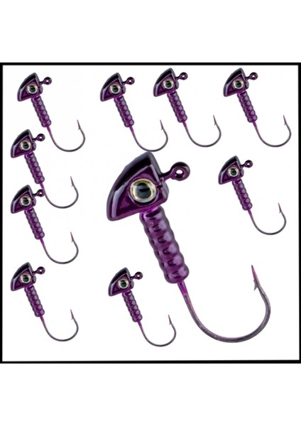 Uyguna-Yakala Mor - 6 Gr- Zoka - Kurşunlu Olta Iğnesi - 10 ADET-ALA.229