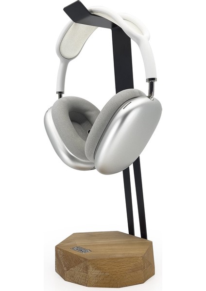 Ahşap & Metal Kulaklık Standı, Masaüstü Kulaklık Askısı, Düzenli ve Şık Tasarım