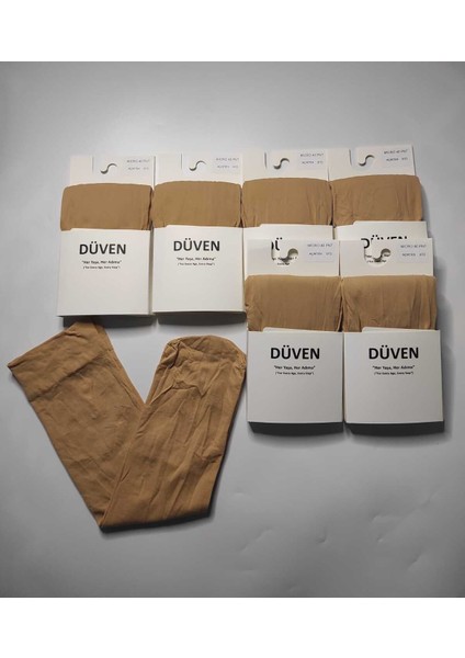 6 Çift Mat Dokulu 40 Den Orta Kalın Mus Açık Ten Dizaltı Pantolon Çorap