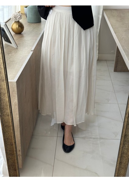 Keten Dökümlü Uzun Tül Etek fiyatları