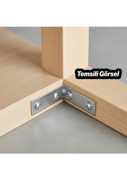(50 Adet) Metal Köşebent 40X40X15 mm Kalın L Demiri Gönye Mobilya Duvar Sabitleme Bağlantı Aparatı modelleri