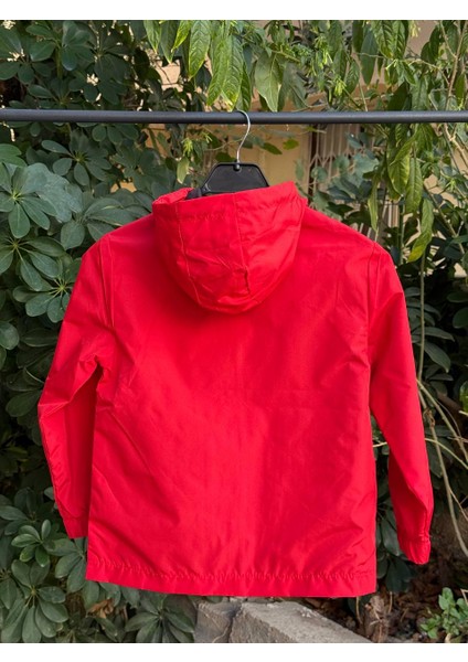 Unisex Çocuk Kapüşonlu Çift Cepli Mevsimlik Yağmurluk modelleri
