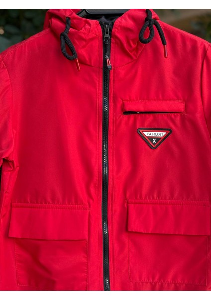 Unisex Çocuk Kapüşonlu Çift Cepli Mevsimlik Yağmurluk indirimleri