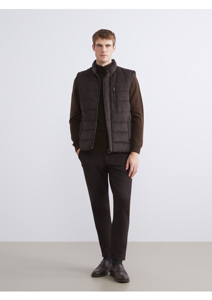 Yeni Sezon Standart Kalıp Dik Yaka Süet Erkek Yelek fiyatları