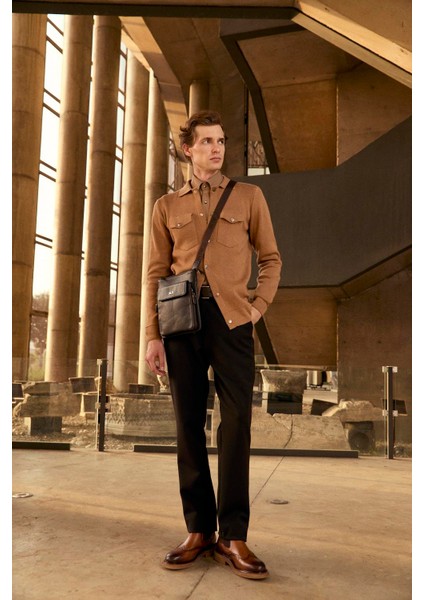 Erkek Triko Gömlek Camel 3764 fiyatları