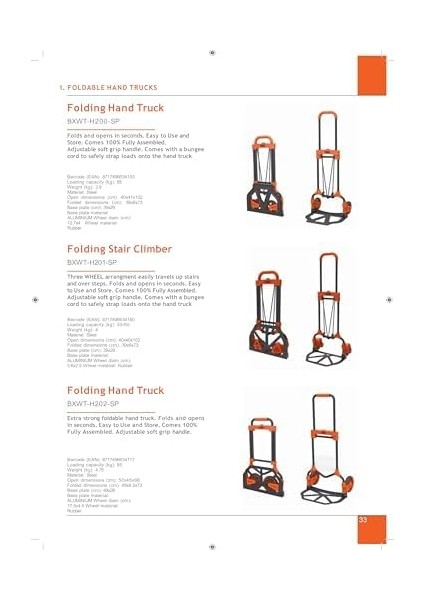 BH200 65KG Katlanır El Arabası fiyatları
