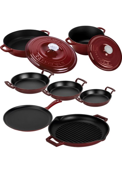 Bordo Döküm Set – Göz Alıcı Renk, Uzun Ömürlü Döküm Kalitesi fiyatları