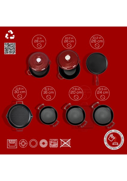 Bordo Döküm Set – Göz Alıcı Renk, Uzun Ömürlü Döküm Kalitesi fırsatları