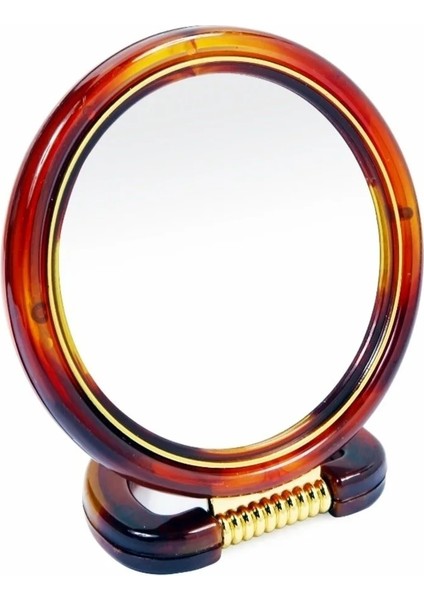 Çift Taraflı Büyüteçli Vintage Makyaj Aynası Masa Üstü Ayna Büyüklük 12*12 cm