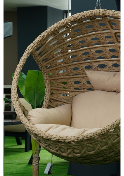 Rattan Bahçe ve Balkon Salıncağı Ø107CM 140 kg Taşıma Kapasiteli fiyatları