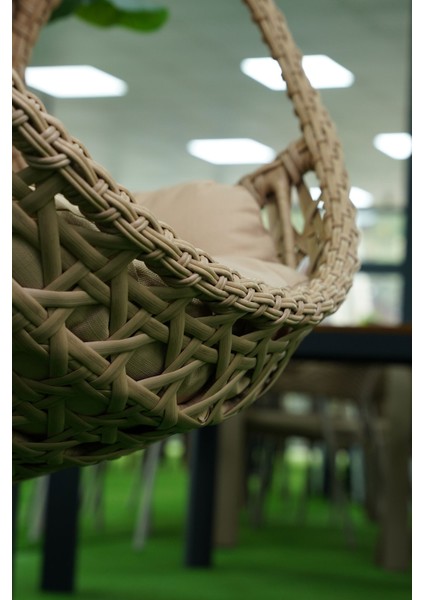 Rattan Bahçe ve Balkon Salıncağı Ø107CM 140 kg Taşıma Kapasiteli fırsatları