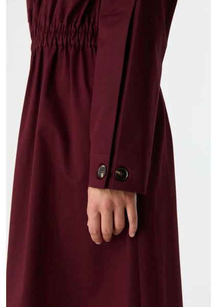 Cep Detaylı Elastik Belli Pamuk Elbise indirimleri