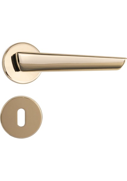 Thor Rozetli Kapı Kolu Gold Renk Yale ( Dış Kapı Rozetli)